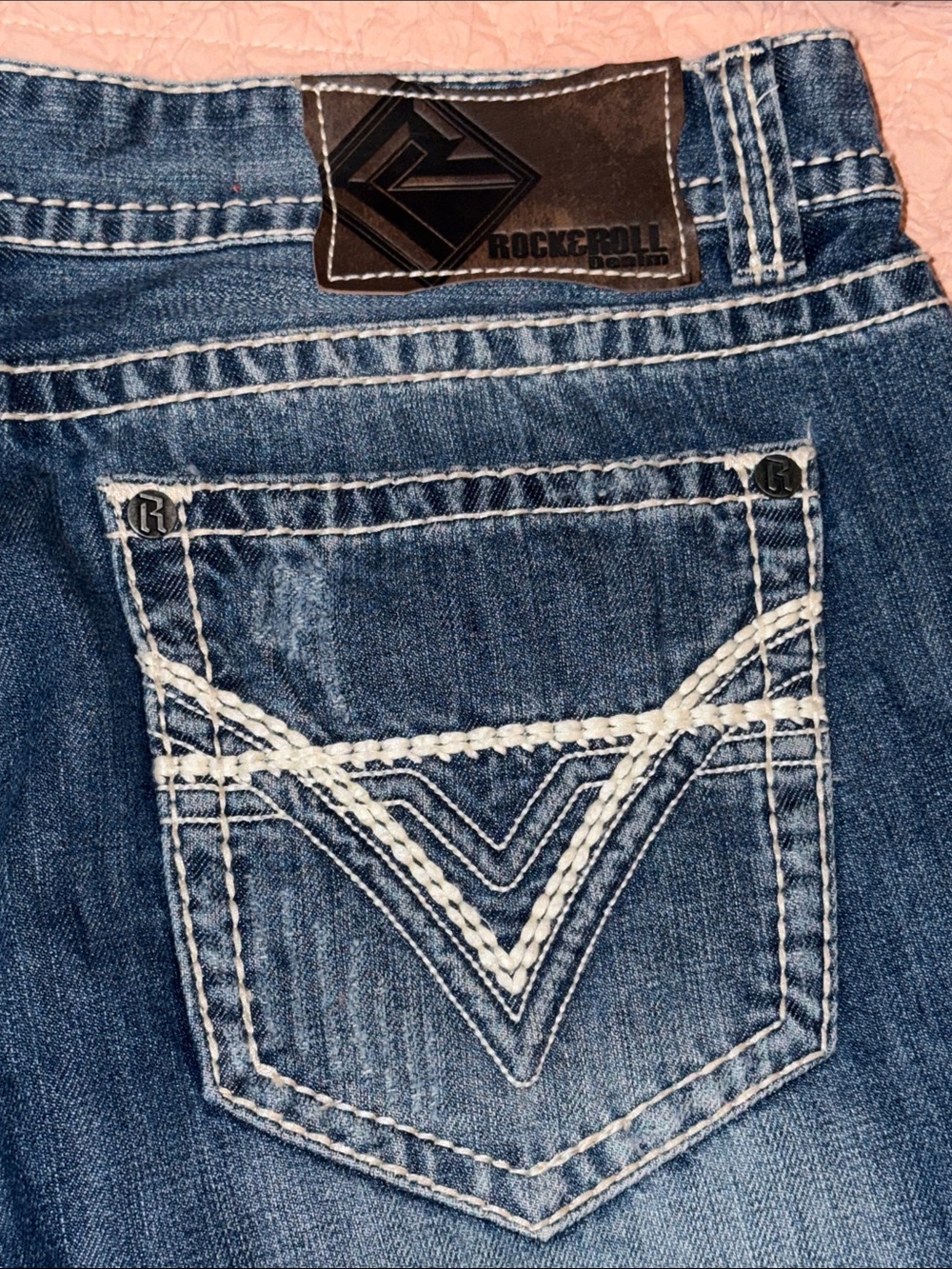 Rock&Roll Denim Men’s Blue Jeans 40/32 Cowboy Denim
